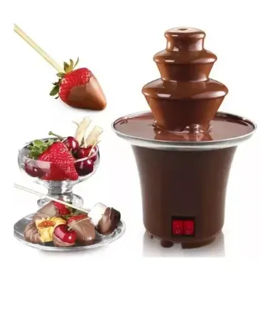 Mini Fuente Chocolate 3 Niveles Fondue Fountain Color Marrón