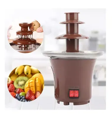 Mini Fuente Chocolate 3 Niveles Fondue Fountain Color Marrón