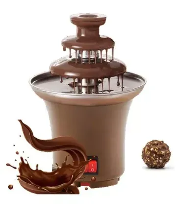 Mini Fuente Chocolate 3 Niveles Fondue Fountain Color Marrón