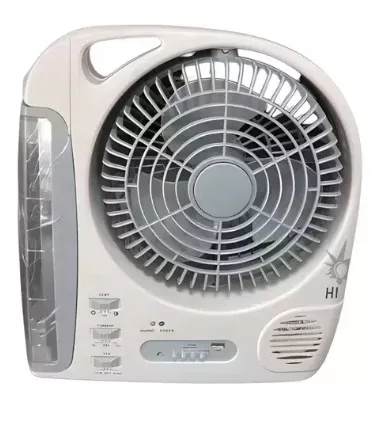 Ventilador Recargable Multifuncional Con Panel Solar Gd-8028 