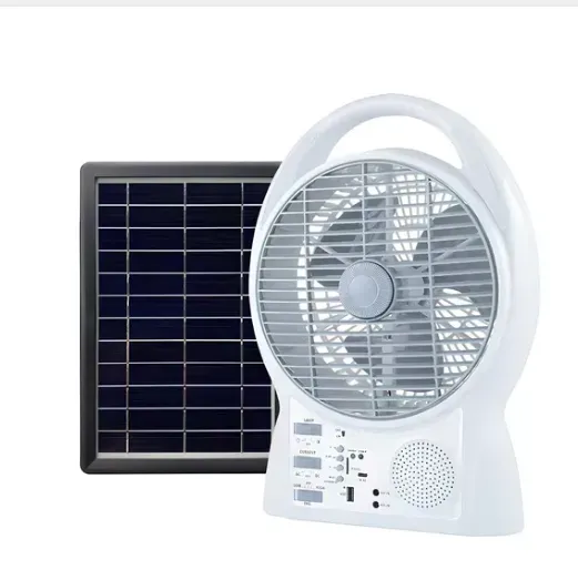 Ventilador Recargable Multifuncional Con Panel Solar Gd-8029