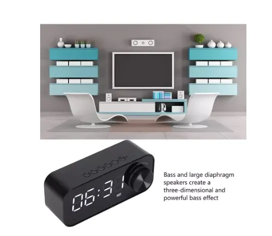 Radio Reloj Despertador Bluetooth Fm Pantalla Ref: S16