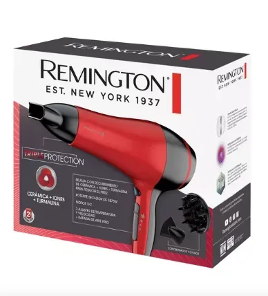 Secador De Cabello Remington D3080R Rojo 125V