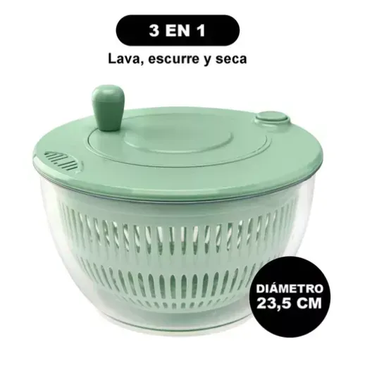 Centrifugador De Verduras 3 En 1 Escurridor Secador Ensalada DK-14