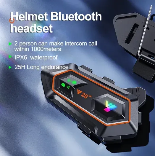 Intercomunicador Bluetooth Para Casco De Moto TM Ref:Y20 2X B2B