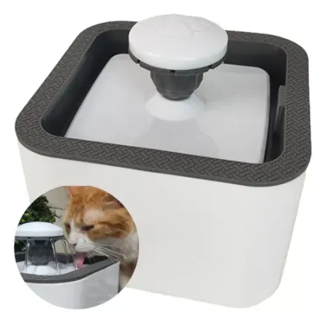 Bebedero Para Mascotas, Fuente Automática De Agua Para Gatos Y Perros Color Blanco