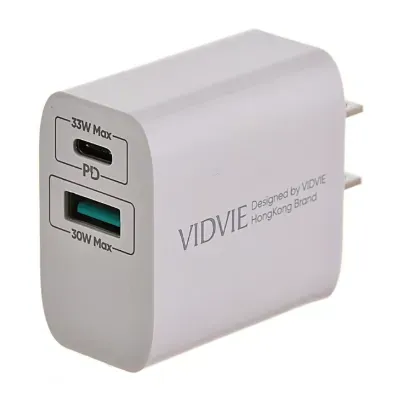 Cargador Vidvie 33 Watts PLM337C-Q 1 Puerto USB- 1 Puerto Tipo C