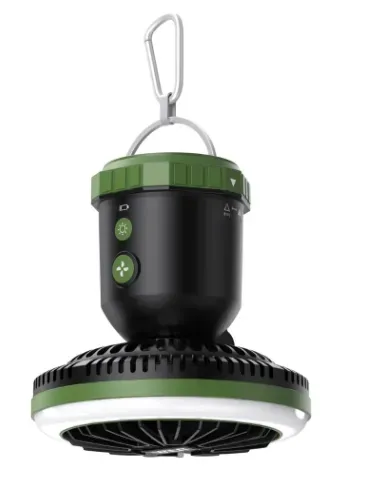 Mini Ventilador Para Camping Recargable Con Luz Led TM- Ref:B19