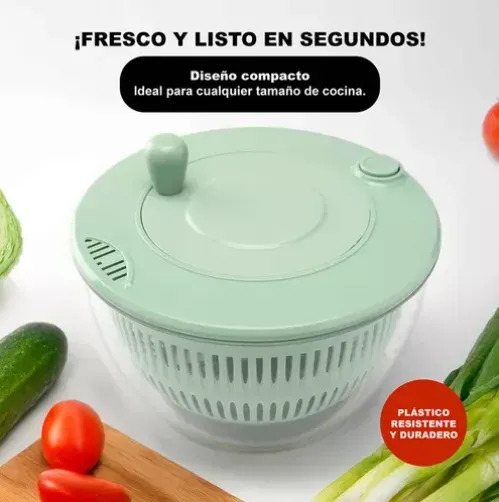 Centrifugador De Verduras 3 En 1 Escurridor Secador Ensalada DK-14