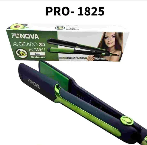 Plancha Profesional Pro Nova Aguacate Ref:1825 Power Color Negro