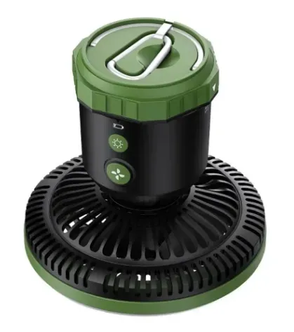 Mini Ventilador Para Camping Recargable Con Luz Led TM- Ref:B19