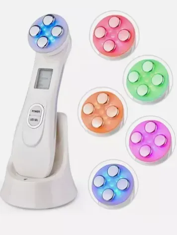 Electroporador Facial De 5 Funciones Con Luz Led