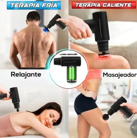 Masajeador Muscular Eléctrico Pistola Calor Frio Color Gun