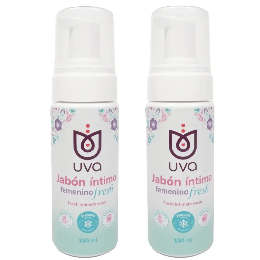 Jabón Íntimo UVA Fresh Espuma X2