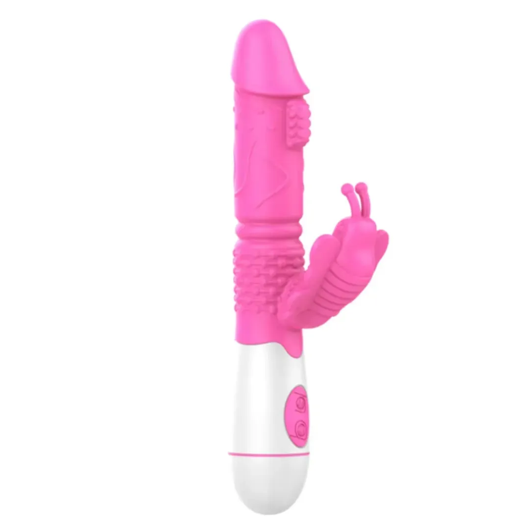 Vibrador Doble Estimulación Con 30 Vibraciones Recargable Farfalla