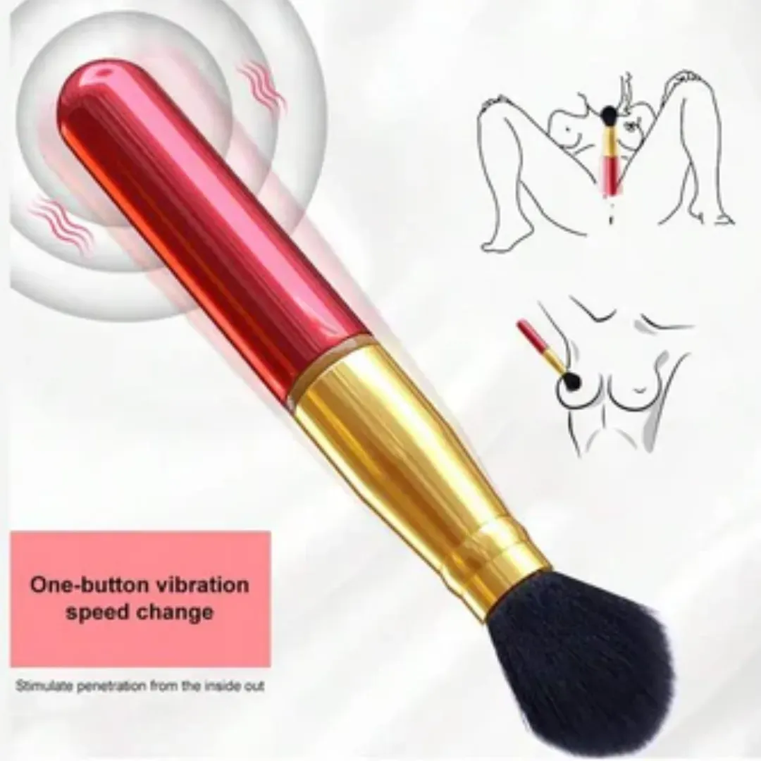 Vibrador En Forma De Brocha De Maquillaje