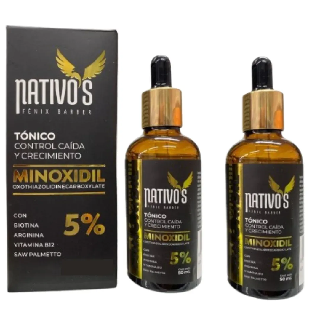 Tónico Minoxidil Al 5% De Hombre Nativos X2