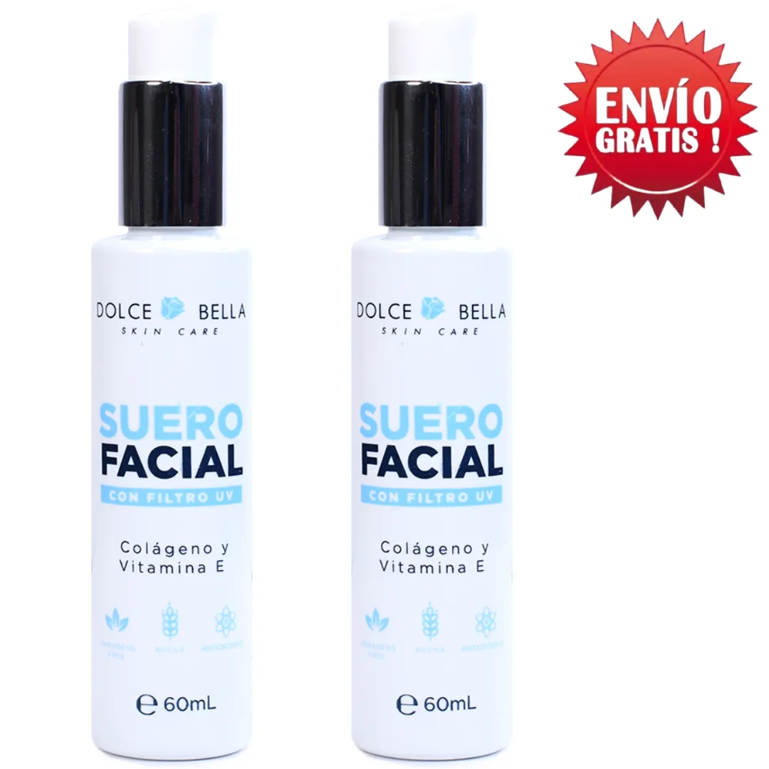 Suero Facial Con Colageno Y Vitamina E  Dolce Bella X2