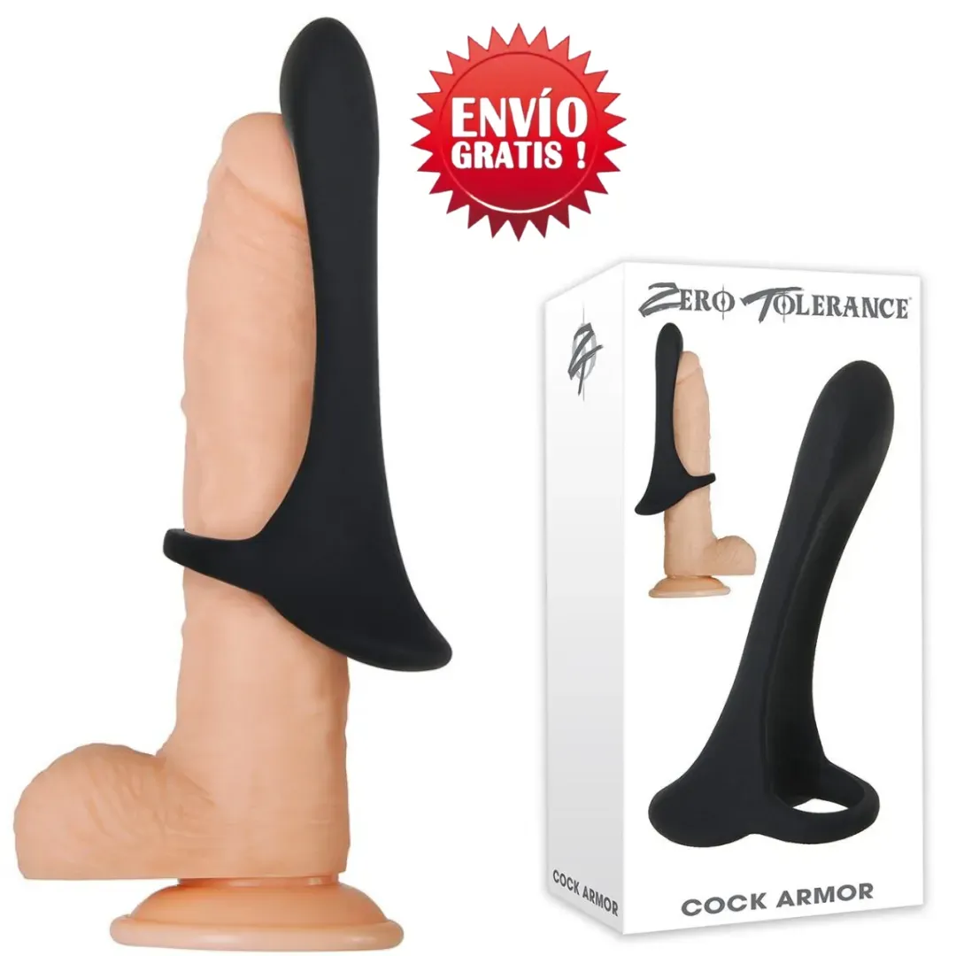 Anillo Vibrador Para el Pene Armadura Negra