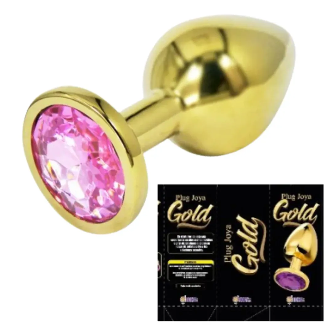 Plug Anal Con Joya Gold Talla L