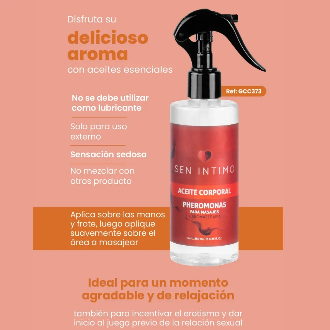 Aceite Para Masajes Y Aromaterapia Con Feromonas SEN INTIMO X250ml