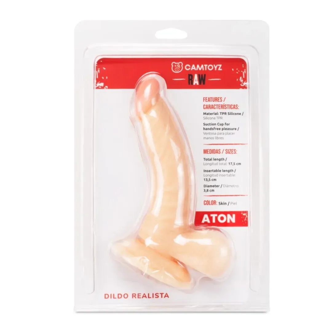 Dildo Curvo Realista Aton 17.5 cm