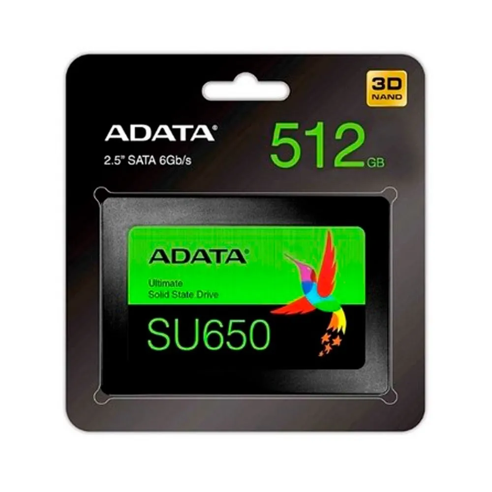 ADATA Unidad de Estado Solido SU650 512GB Color Negro