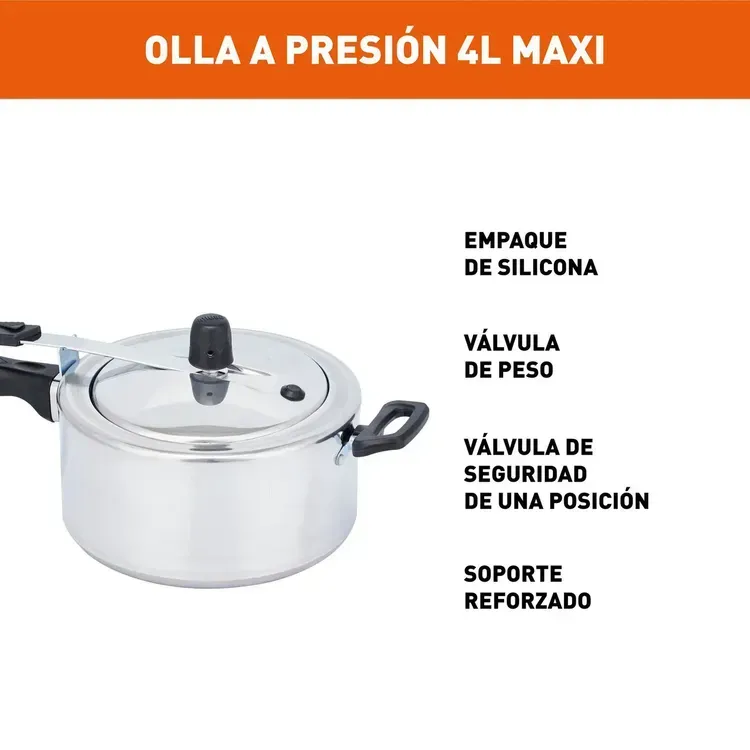 Olla A Presion Imusa Maxi 4 Litros 10 Años De Garantia 