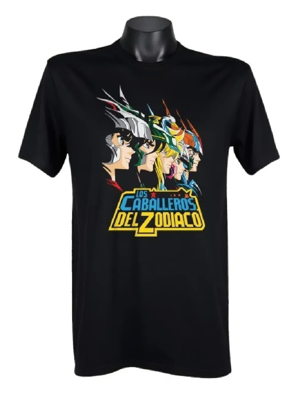 Camiseta Tradicional Caballeros del Zodiaco Color Negra