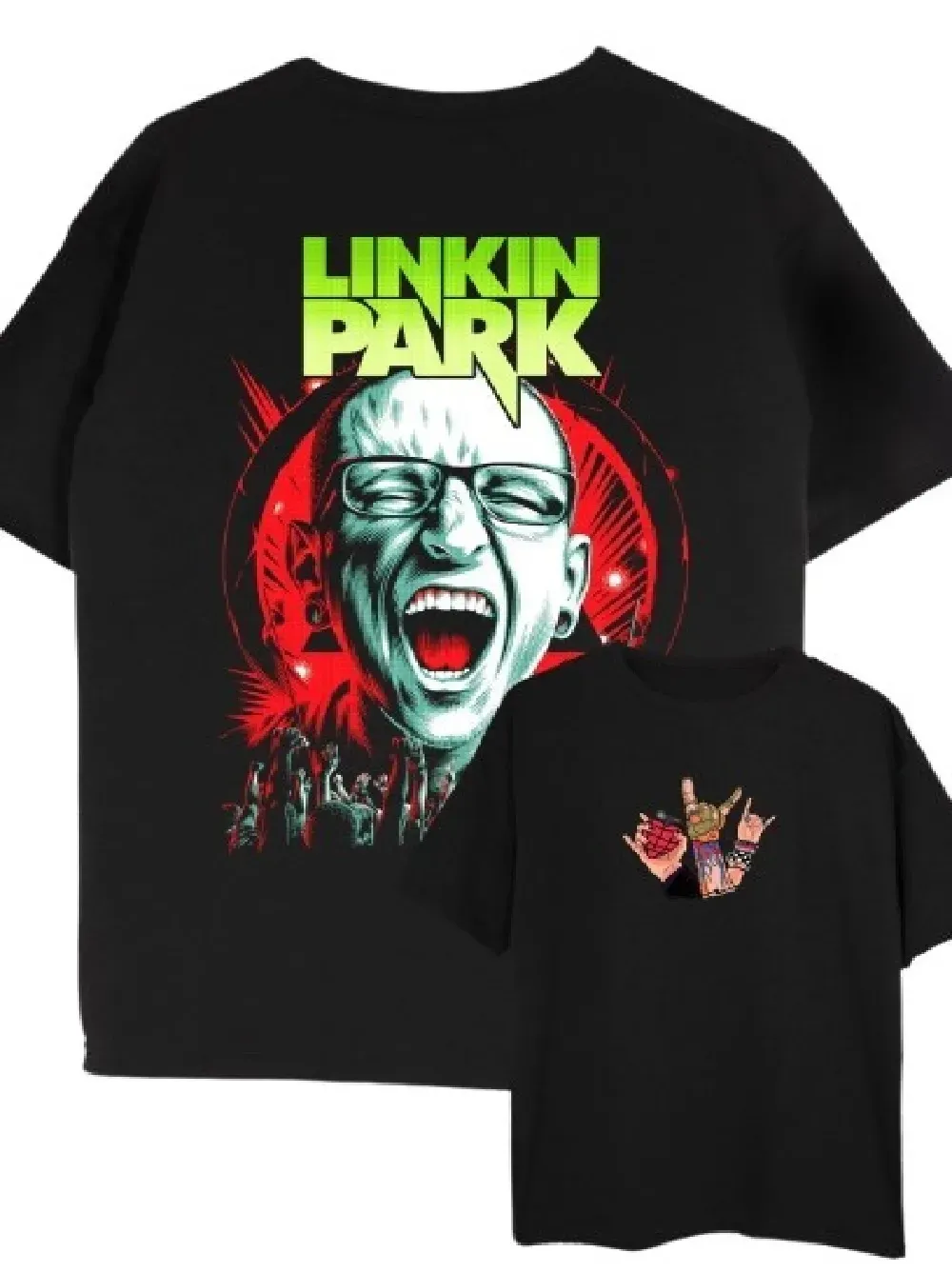 Camiseta Oversize Over Linkin Park #1 Negra