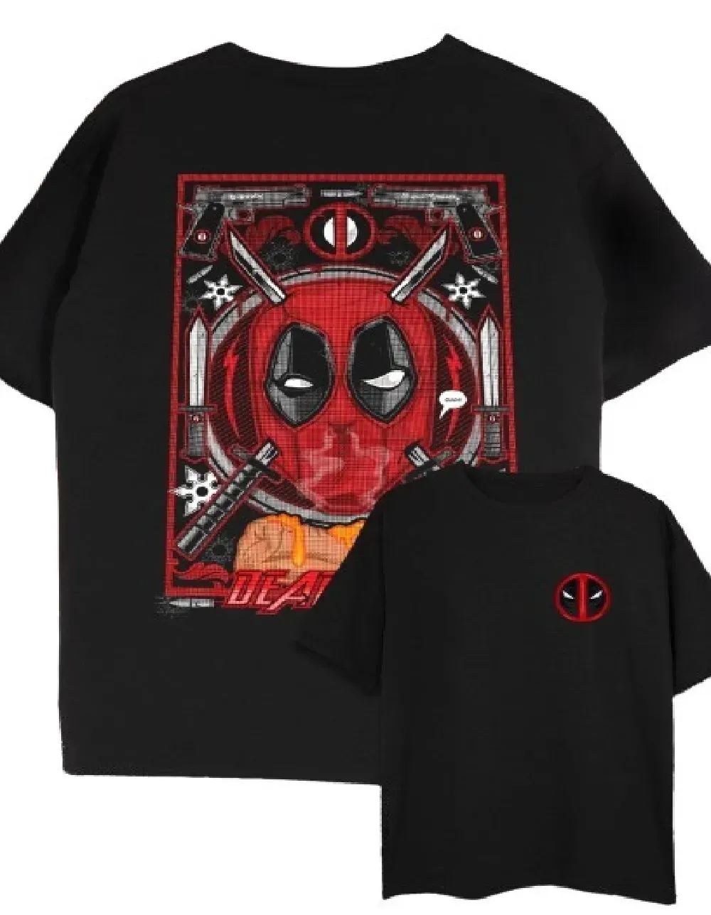 Camiseta Oversize Over Deadpool #1 Color Negro