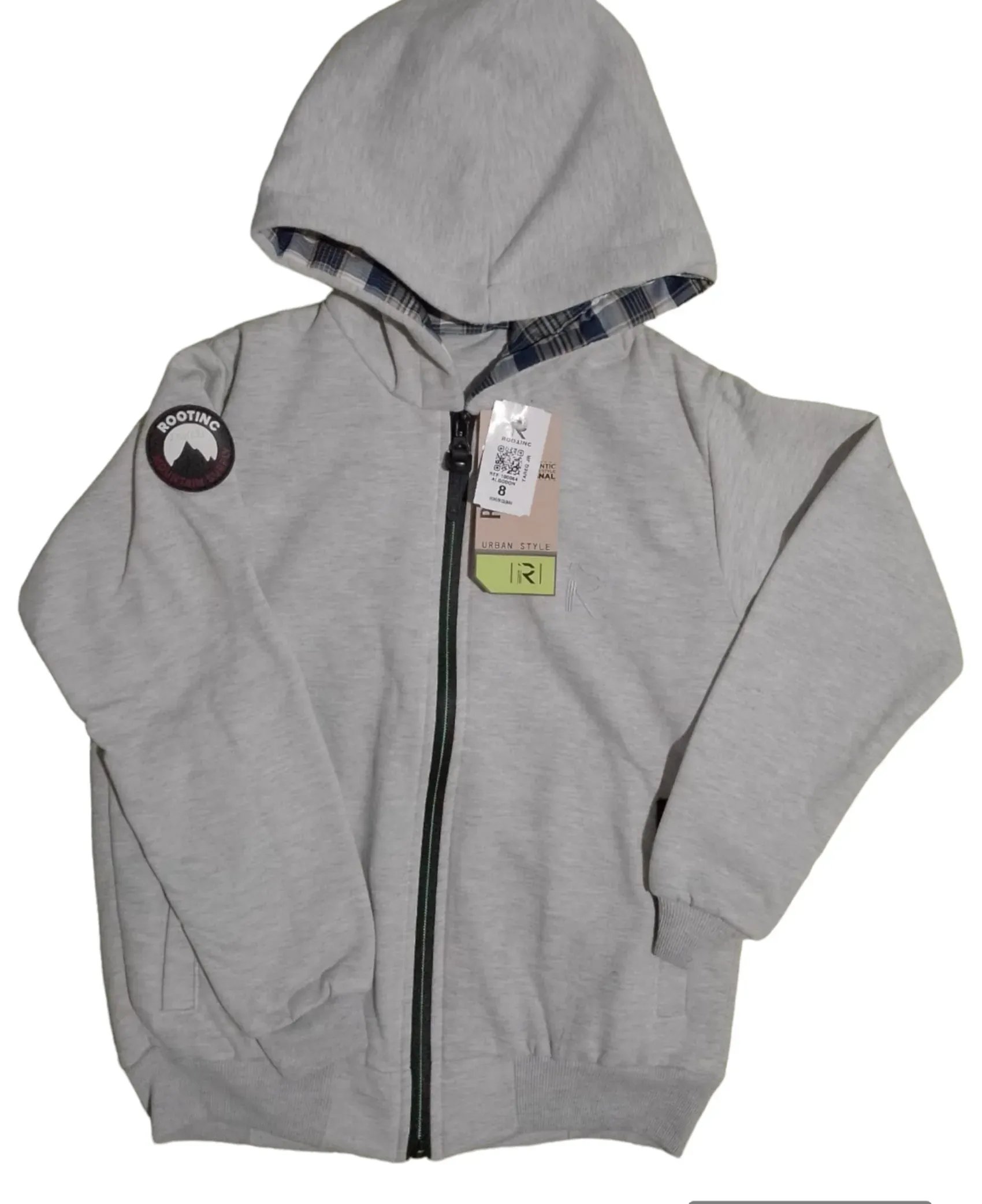 chaqueta gris para niño talla 8