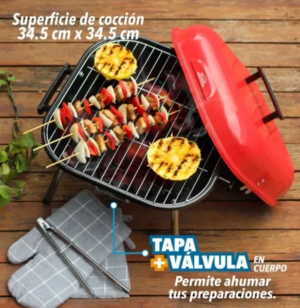 Asador de Carbón Barbecue - BBQ Rojo