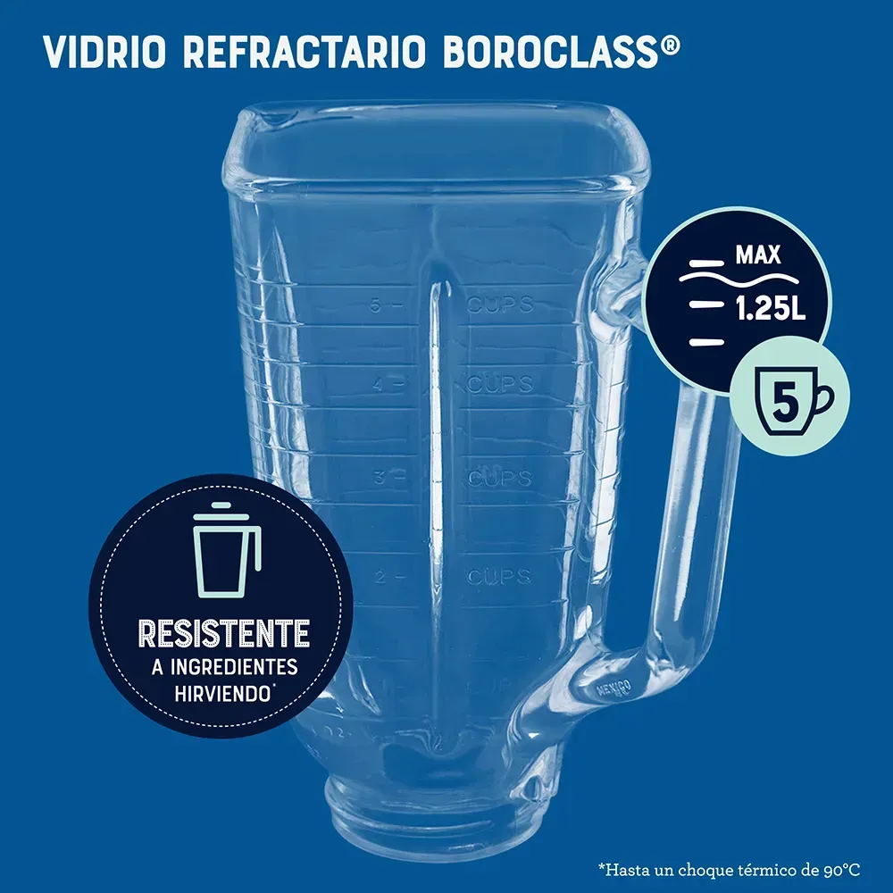 Licuadora Oster Clásica de 3 Velocidades 1.25 Lt Gris