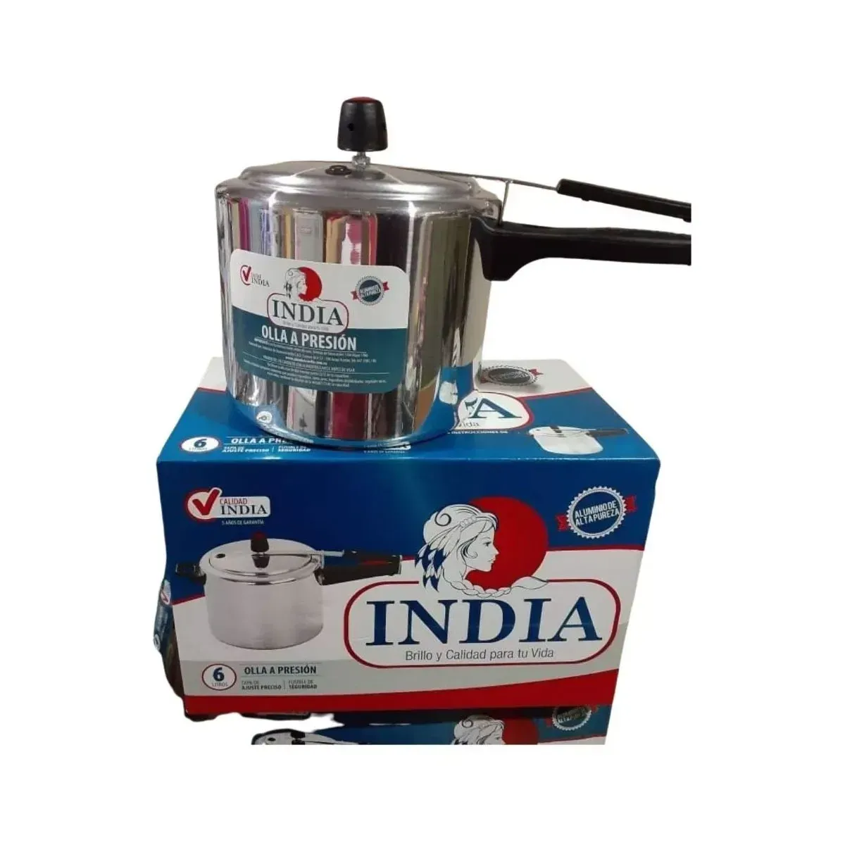 Olla a Presion 6 Lt Marca India