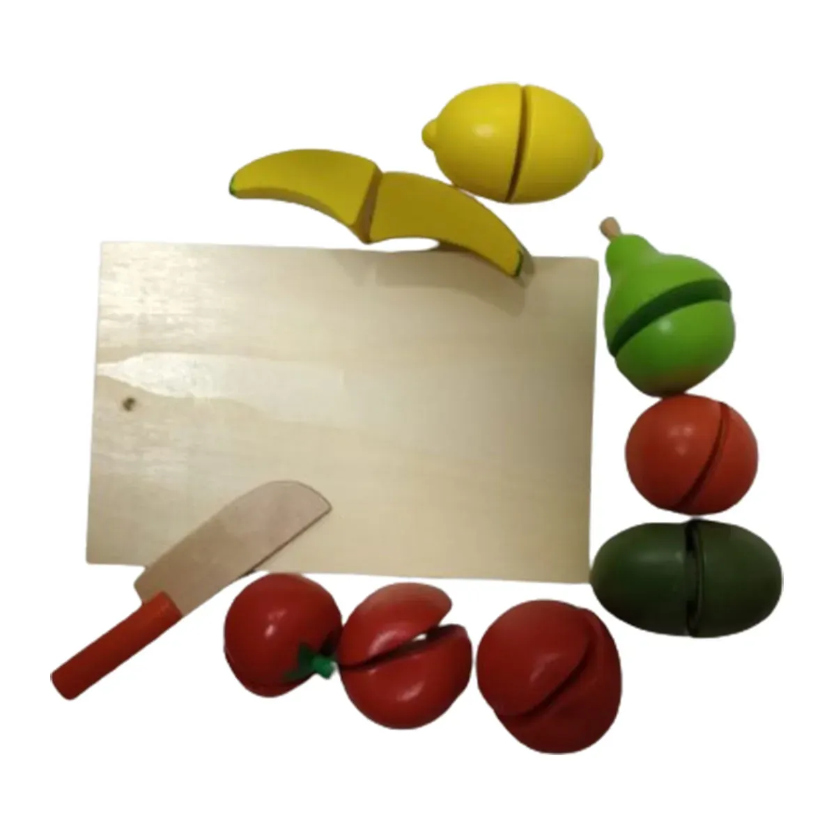 Set de Frutas y Vegetales en Madera