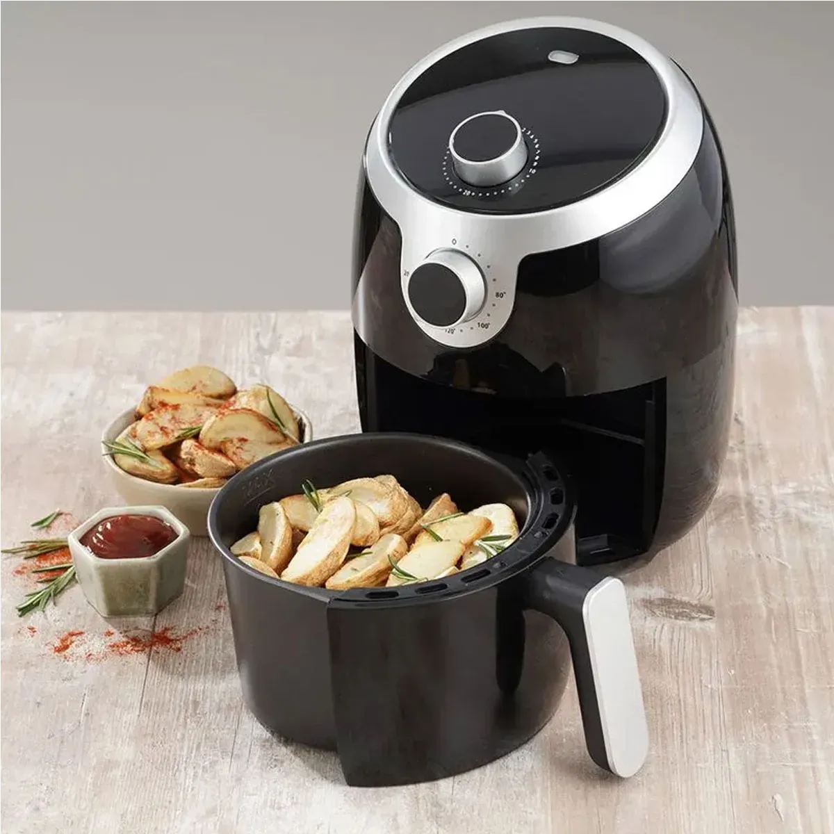  Air Fryer / Olla freidora de aire / Olla freidora sin aceite Mini Practifry 1.8L