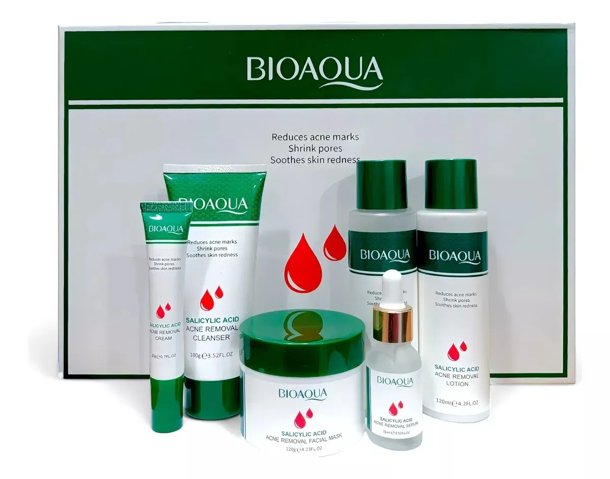 Kit Facial de Acido Salicílico Bioaqua 6 Piezas