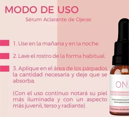 Serum  Aclarante De Ojeras Onix 