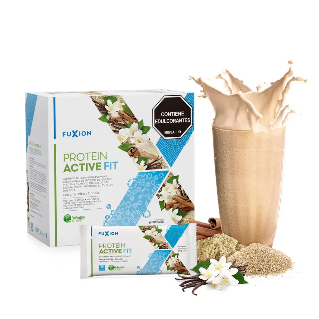 Protein Active Fit - Vainilla Y Canela  X 14 Sachets | Fuxion ¡Mejora Tu Nutrición Y Reduce Medidas!