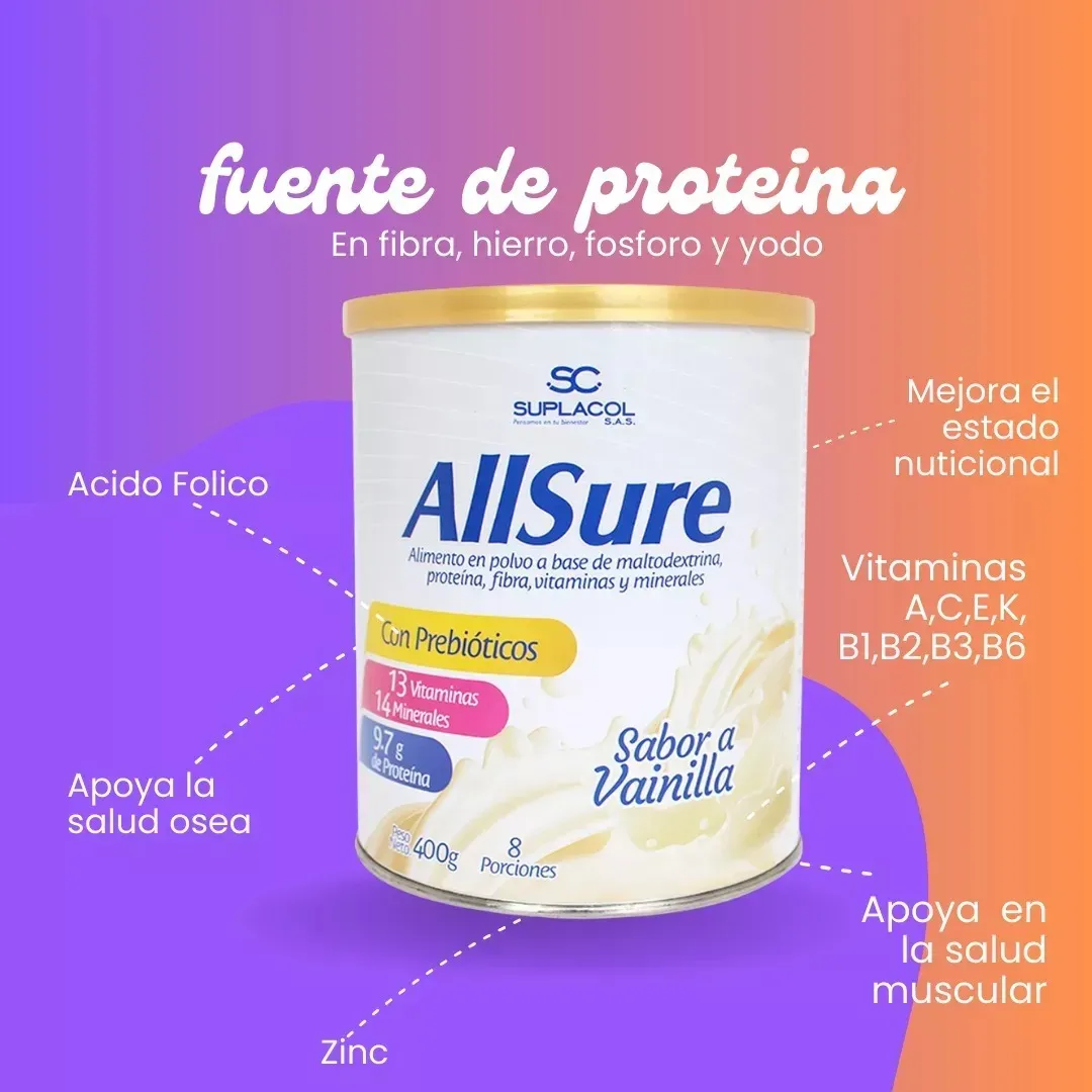 Alimento En Polvo Allsure 400 Gr 