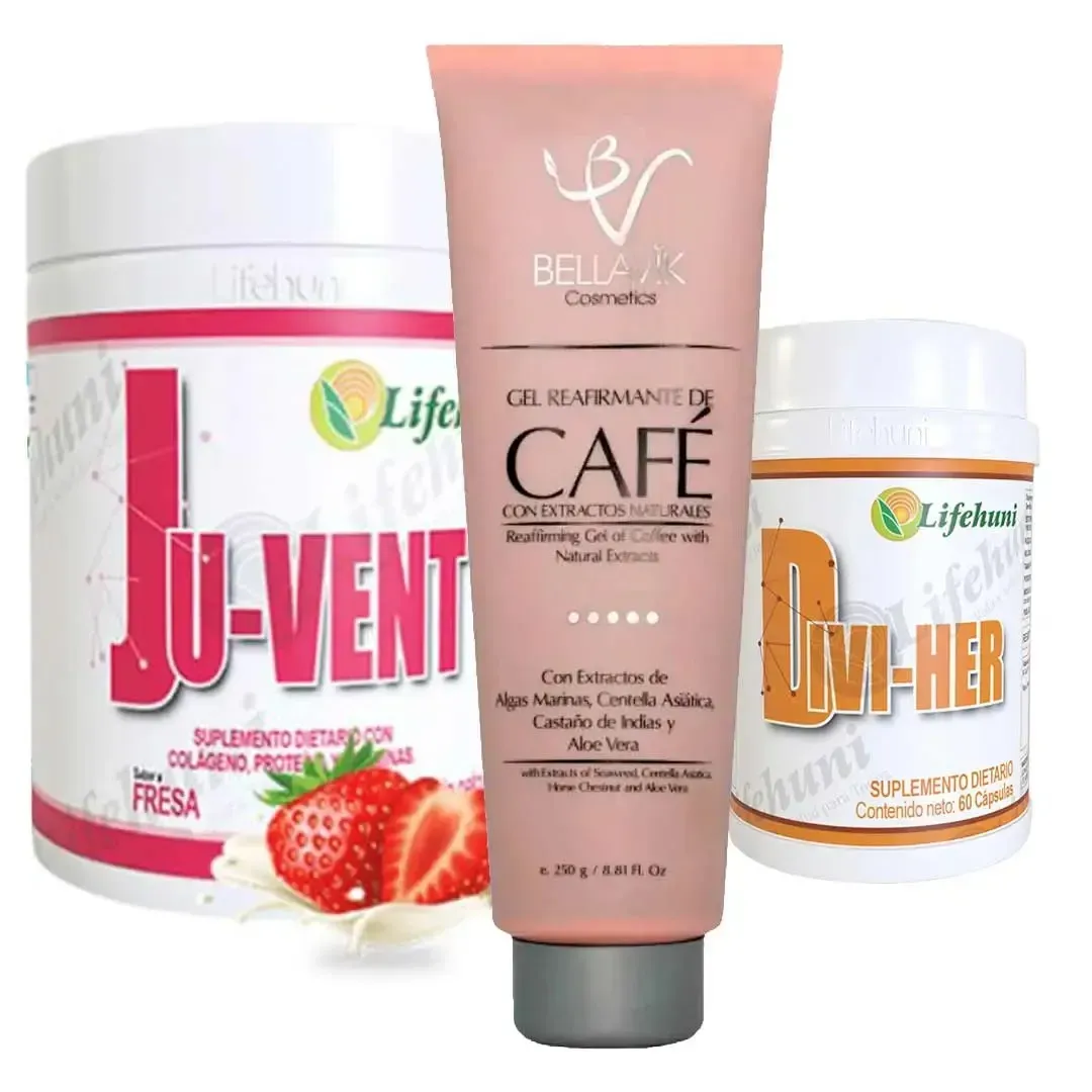 Divi-her + Ju-vent + Gel Reafirmante De Café Bellavik – Pierde Kilos Sin Flacidez