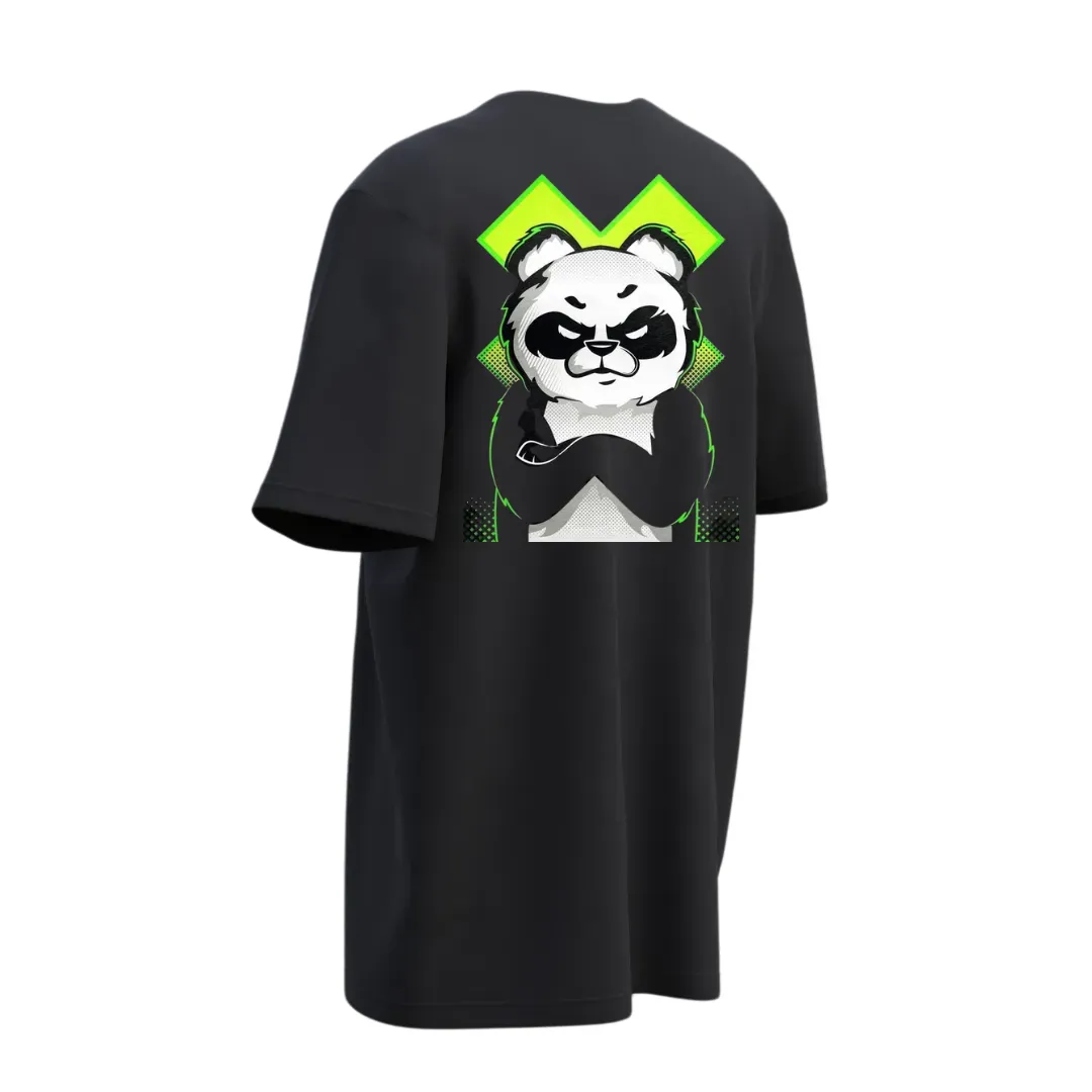 Camiseta Overzise Oso Greendy Negro- t-shirt