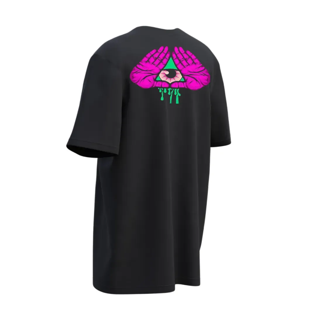 Camiseta Overzise Iluminati Negro- t-shirt