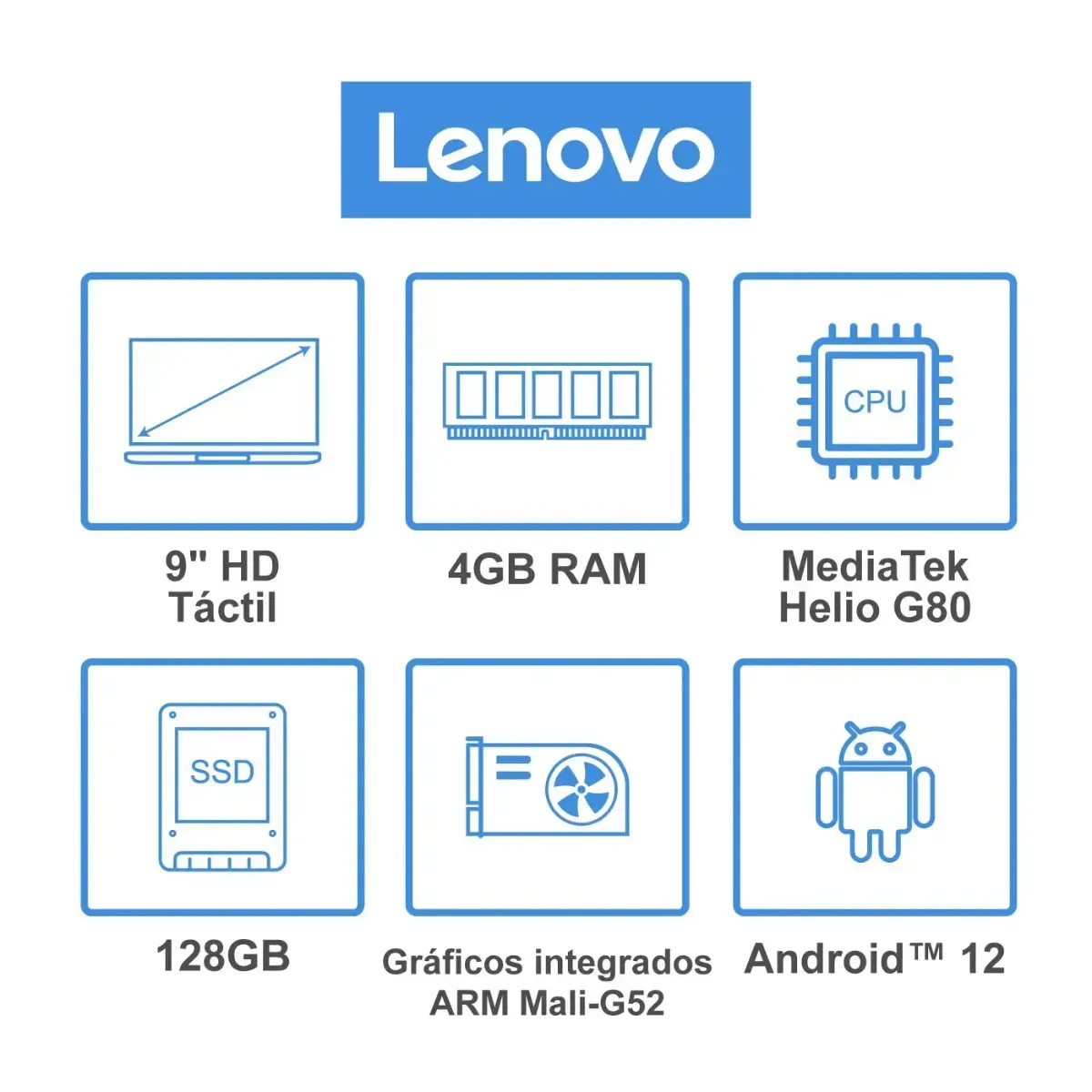 Tablet Lenovo M9 9Pulg 128gb 4gb gris con estuche