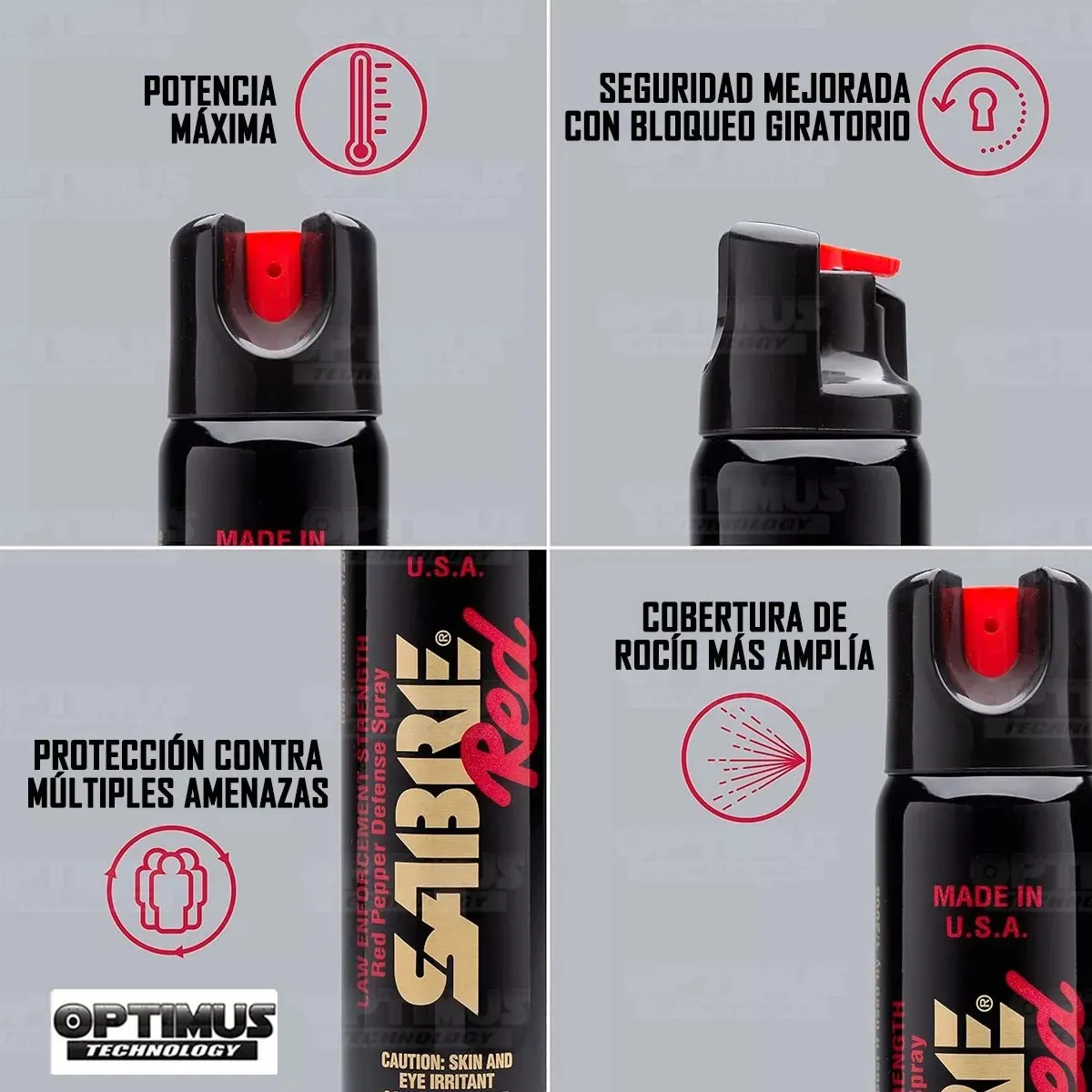 Gas Pimienta Defensa Personal Aerosol Pepper Spray Alto Rango