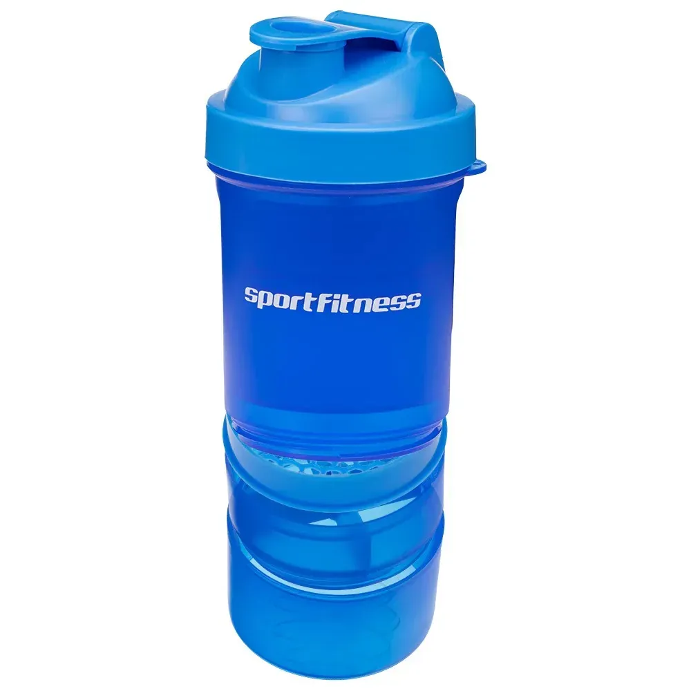 Shaker 500ML con Mezclador y Compartimientos