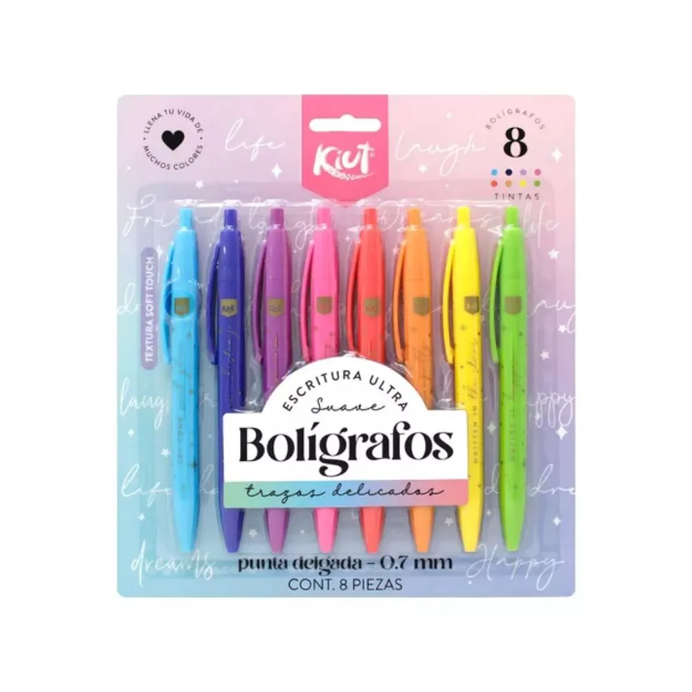 Boligrafo Kiut Rt 0.7 X 8 Colores Norma 