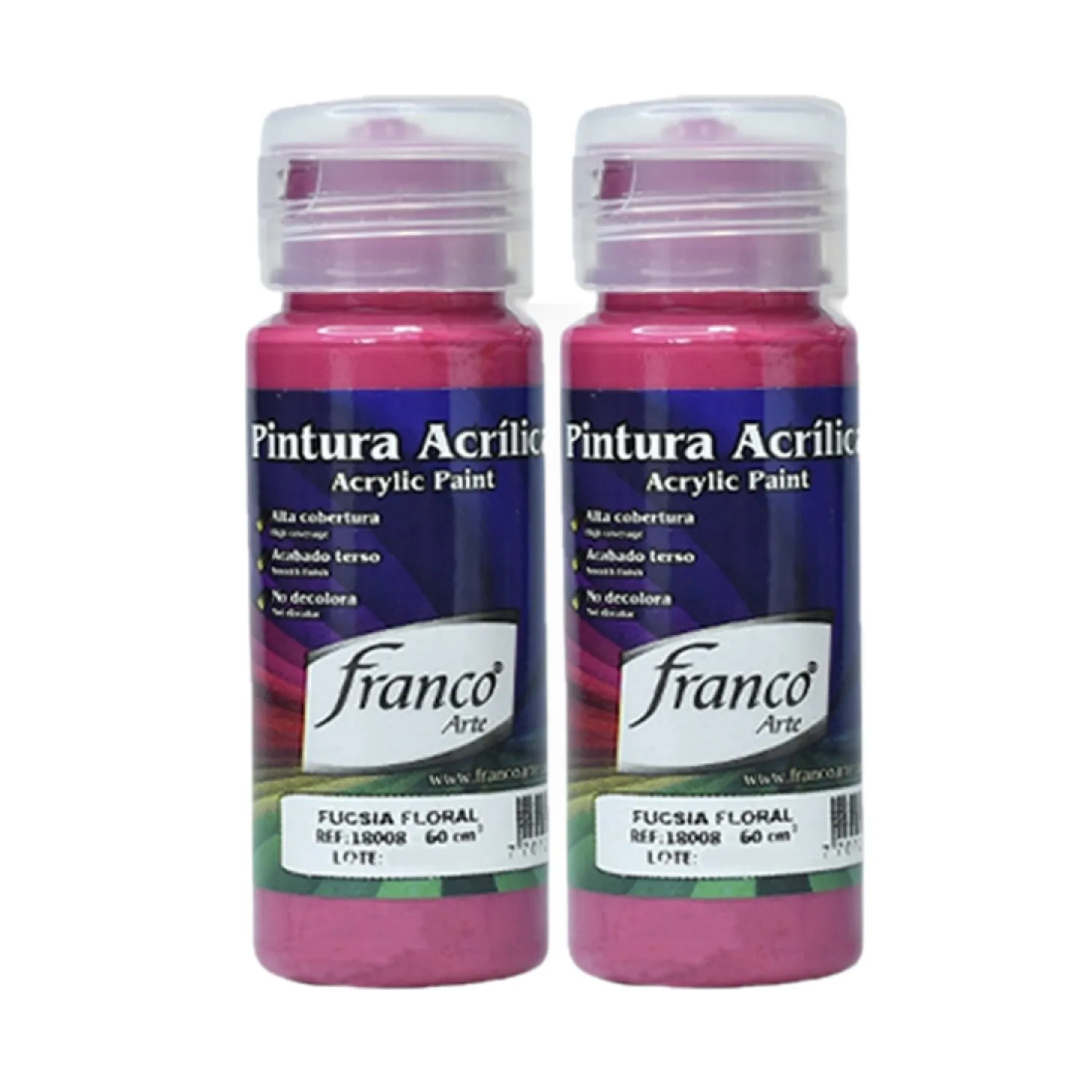 Pintura Al Frio Fucsia Floral 11 Franco Arte X 2 Uinidades