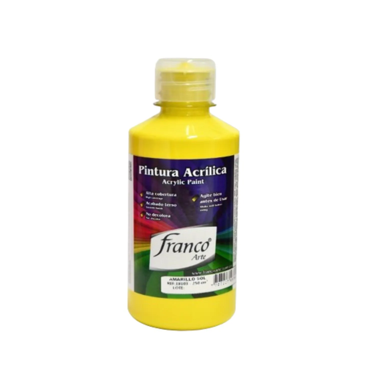 Pintura Al Frio Amarillo Sol 250 Ml Franco Arte